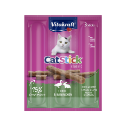 Vitakraft cat sticks mini m. and/kanin 3 pak 18 g.